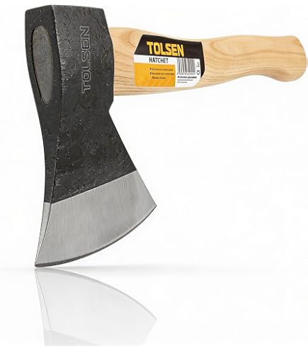 VTOOLS 15 Inch Carbon Steel Chopping Axe Hammer With Fiber Glass